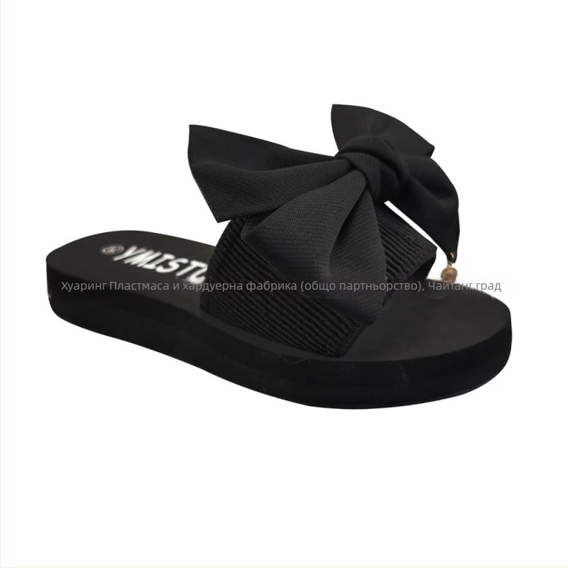 Сандали с клин за вътрешно и външно ползване, EVA горна част, гумена подметка, височина на тока 3–5 см, нехлъзгащи се