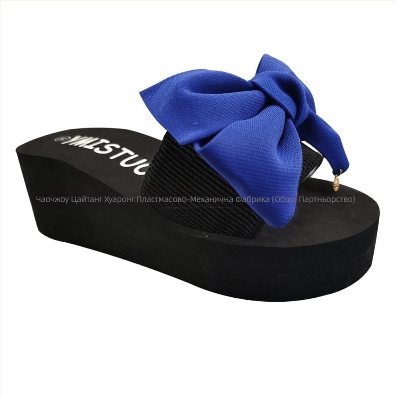 Сандали с клин за вътрешно и външно ползване, EVA горна част, гумена подметка, височина на тока 3–5 см, нехлъзгащи се