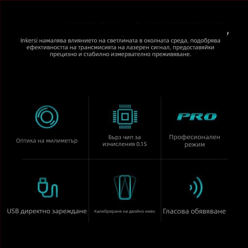 Лазерен далекомер, ръчен, инфрачервено измерване, висока прецизност за измерване на помещения