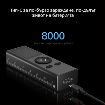 Лазерен далекомер KS-710006 за вътрешно ползване, до 30 м, марка Kingsdun