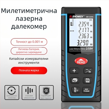 Лазерен измервател за разстояние SWM – ръчен електронен измервателен инструмент с инфрачервено лазерно измерване, модел SWM, диапазон на измерване и точност
