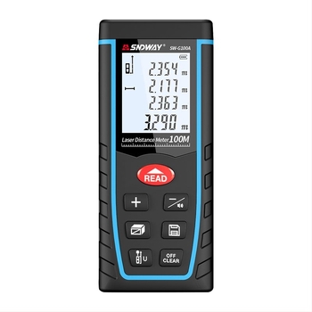 Лазерен измервател за разстояние SWM – ръчен електронен измервателен инструмент с инфрачервено лазерно измерване, модел SWM, диапазон на измерване и точност