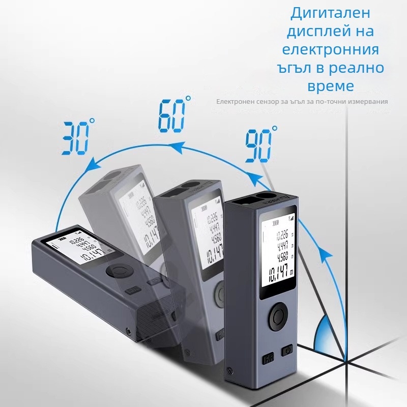 Лазерен измервател на разстояние, ръчен, инфрачервен, компактно устройство, модел Nkl01