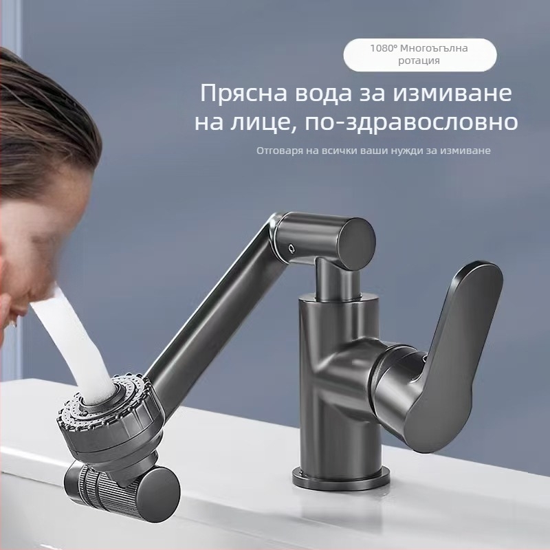 Комплект кранове за вода с механичен манипулатор за кухня и баня — универсален кран, студена и гореща вода, постоянна температура, спирално отваряне, еднократно свързване, CE сертифициран
