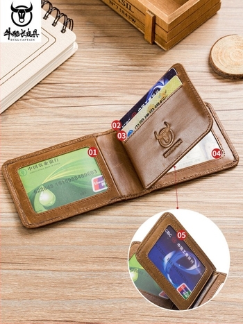 Cow Captain Leather Калъф за шофьорска книжка, естествена кожа, горен слой телешка кожа, мъжки модел