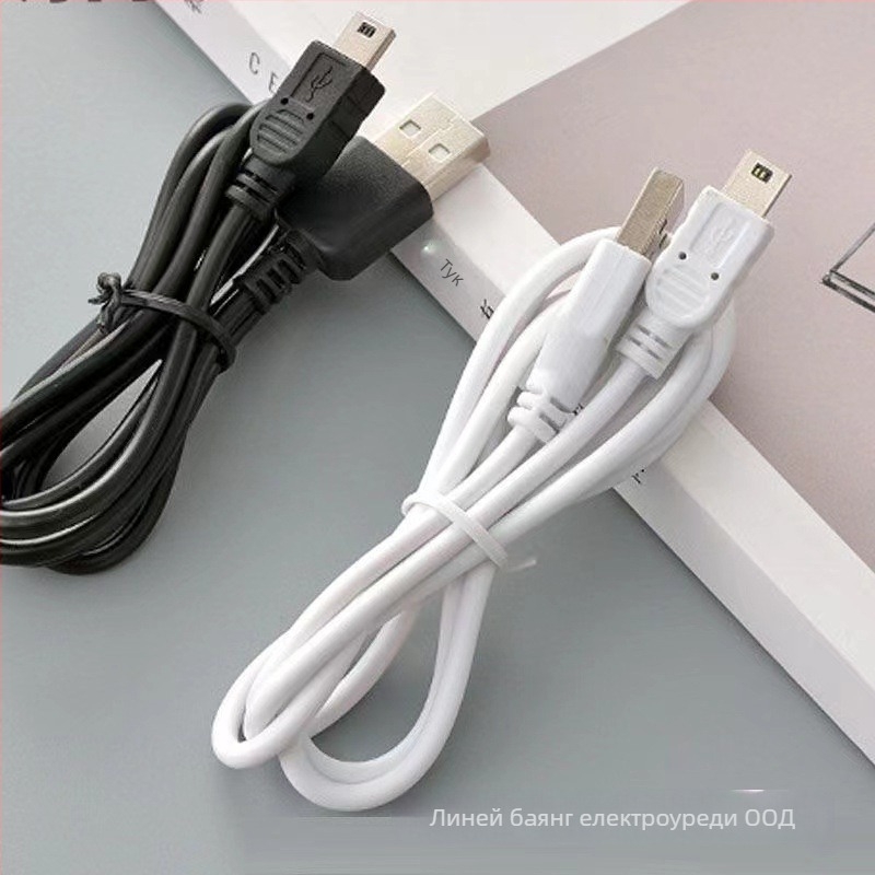 Мини USB кабел за данни с трапецовиден порт, универсален за MP3 плеъри, автомобилни радиа и видеорегистратори; силиконов, еднокраен конектор, характеристика 3410430, максимален изход 1
