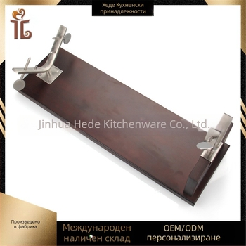 Рамка за шунка от бук, за агнешки крак, с основа, възможност за печат на лого