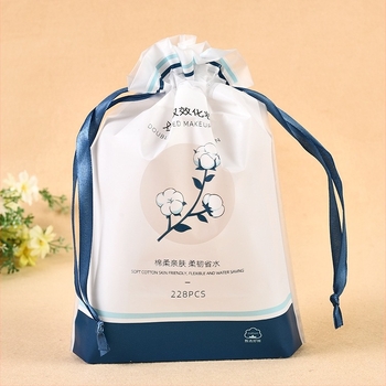 Jetcolor пластмасова торбичка с връзка за памучни козметични тампони, опаковка за лицеви кърпички, 1:1 рециклиран материал