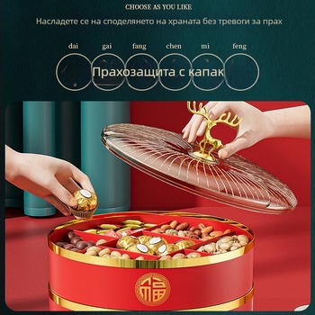 Разделена чиния за плодове за хол и маса за чай, PP материал, модерен стил, пускана през зимата 2020