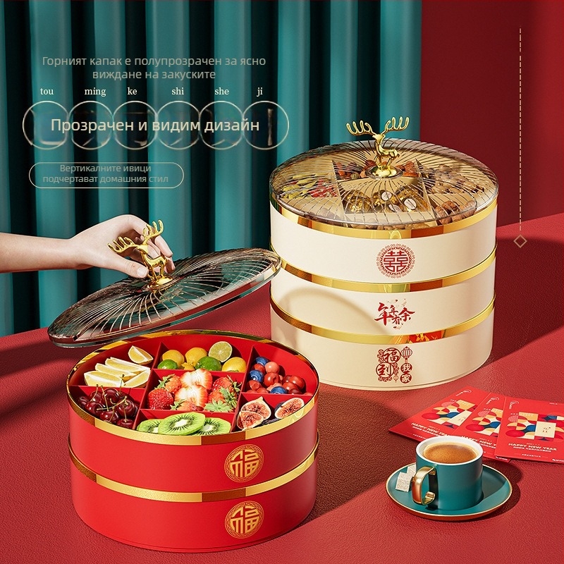 Разделена чиния за плодове за хол и маса за чай, PP материал, модерен стил, пускана през зимата 2020