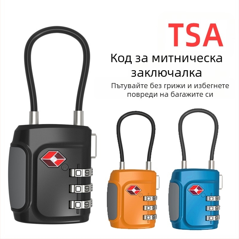 TSA54 багажен катинар от цинков сплав със цифрова комбинация