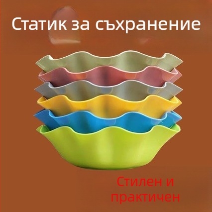 Пластмасова чиния за плодове с модерен минималистичен стил, пусната през 2025 г., премиум качество.