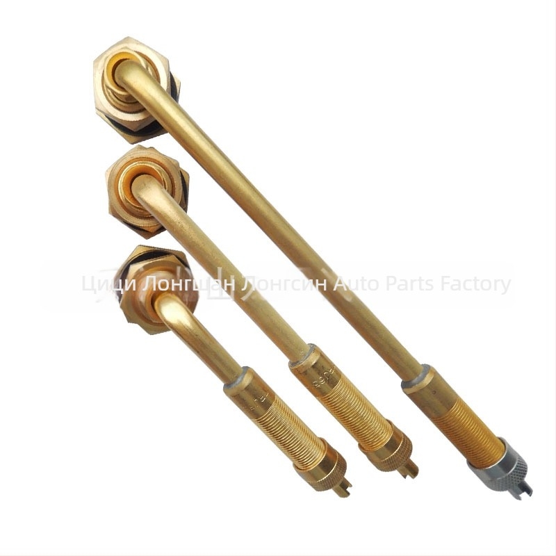 Клапан за безкамерни гуми за тежкотоварни автомобили — меден, голяма кухина на сърцевината, компресионен монтаж, 96 мм