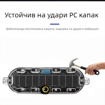 Слънчева LED декоративна лампа за мотоциклет и електрически триколник – предупреждаваща светлина, елипсовидно покритие, 4000K, 50 000 ч.