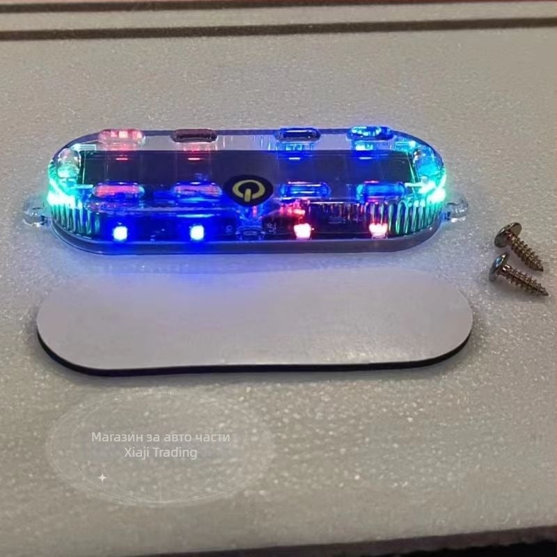 Слънчева LED декоративна лампа за мотоциклет и електрически триколник – предупреждаваща светлина, елипсовидно покритие, 4000K, 50 000 ч.