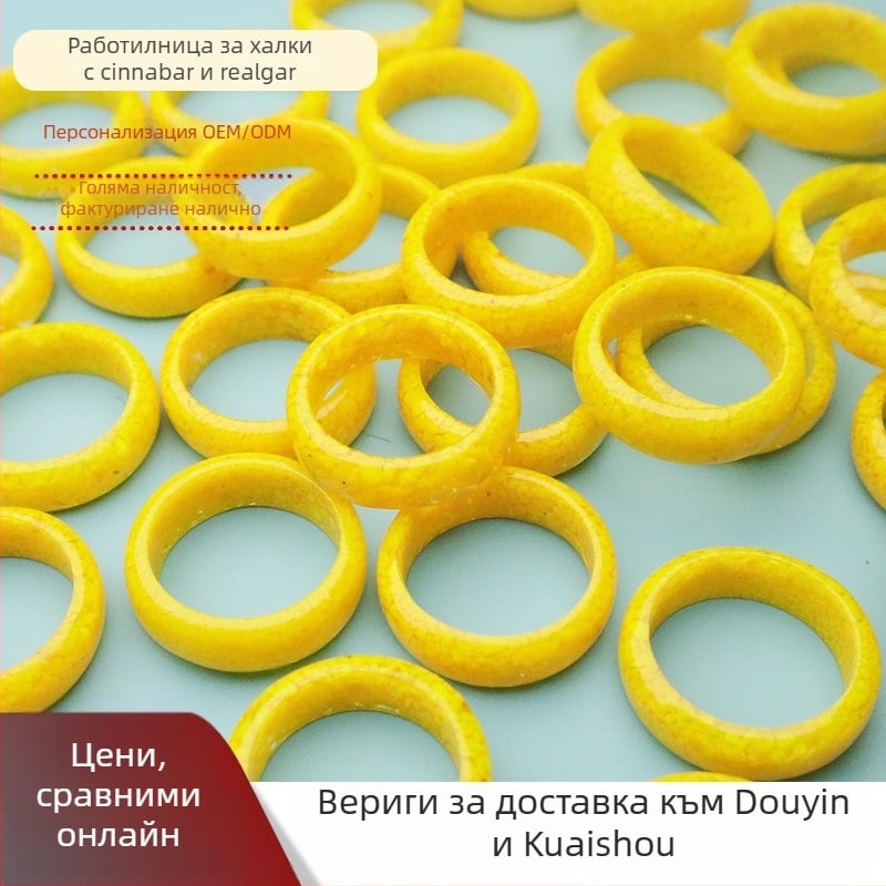 Дамски пръстен - ръчно изработен, аксесоар за ръка, произход Хенан, лято 2025, стил лична тенденция