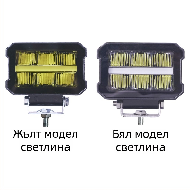 Nanteng LED прожектор за офроуд автомобили, правоъгълен алуминиев корпус/PC капак, 21W, DC12-60V, 30 000 ч, 6000-6500K, модел 526F60W