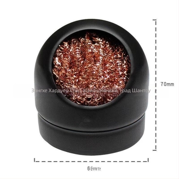 Дюза за почистване на паялник с база и медна топка за всмукване на олово — неръждаема стомана, модел Tuhaojin, аксесоар