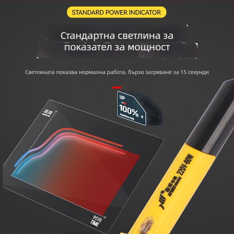 Xinwei електрически паялник – комплект за домашна употреба, гумена дръжка, 220V, за паяне, разпайване и пирографиране
