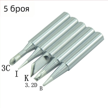 900 серия 936 регулируема температура паялна върха за паялна станция - безоловен мед + електроплатина, форма на върха: остър, прав, наклонен, 200–450°C