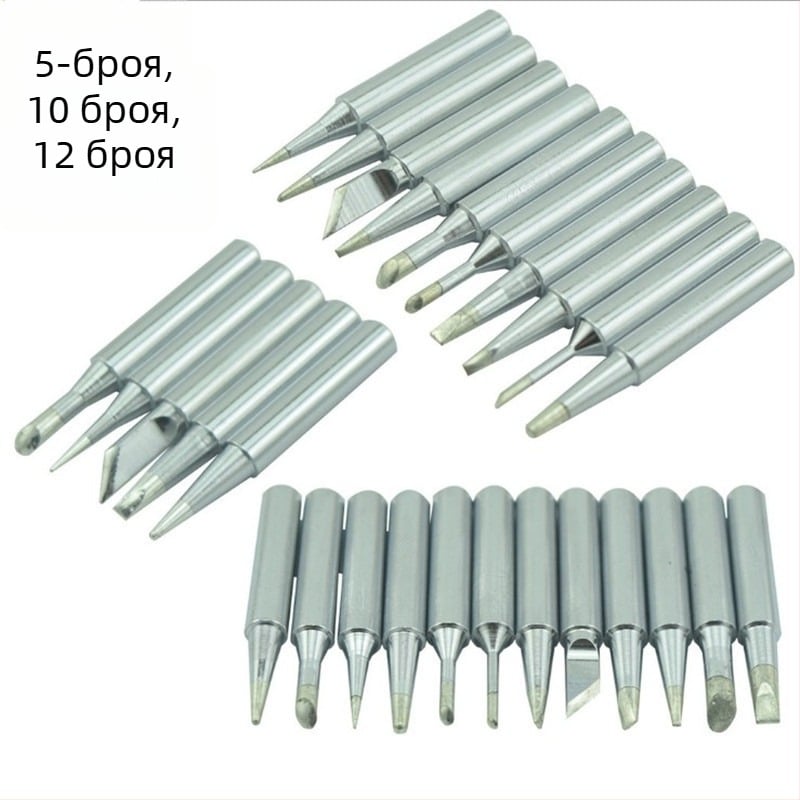 900 серия 936 регулируема температура паялна върха за паялна станция - безоловен мед + електроплатина, форма на върха: остър, прав, наклонен, 200–450°C