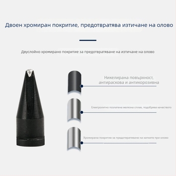 Wilo безоловно медно паялно острие за паячна станция, кръгъл връх, D/PC/DV1/DV2 дюзи, Ø8, температура до 300°C