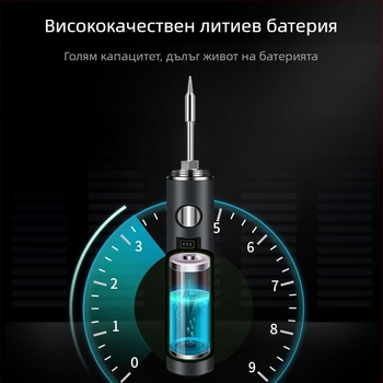 Deer Fairy електрическо паялно желязо с цифров дисплей, регулируема температура, безжично зареждане, преносимо за домакинство и леки ремонти