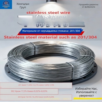 Тел от неръждаема стомана (класове 201/302/304), ярък завършек; мека тел, твърда тел или едножична нишка; по поръчка