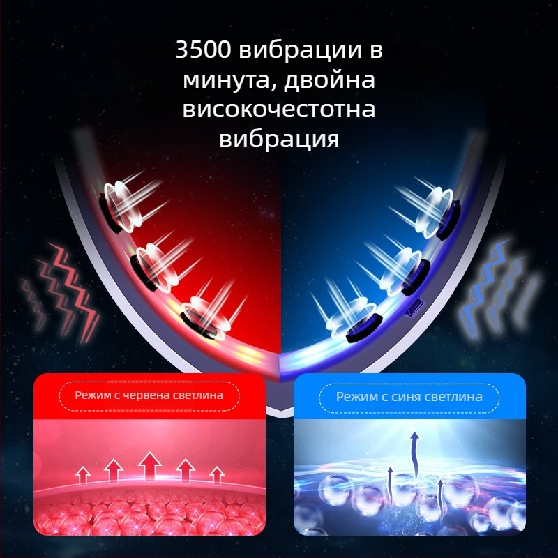 Вибриращо устройство за стягане на лицето, модел 902, USB зареждане, 48 LED светодиода, захранване 3.7V
