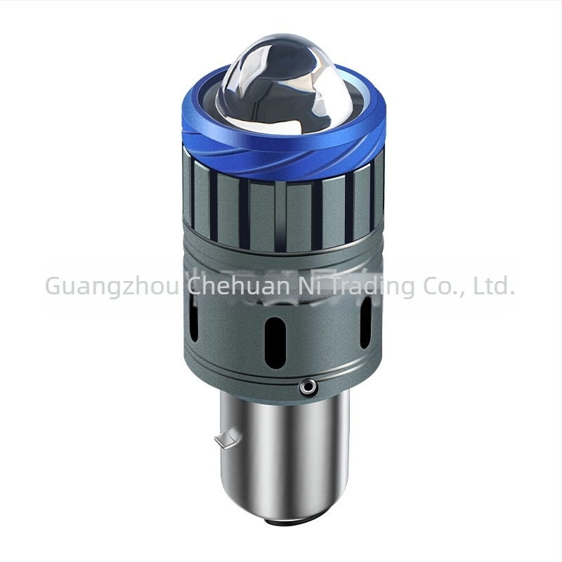 Мотоциклет LED фар 3570, двуцветна леща, съвместим с H4/H6/BA20D, 26W, 12–80V, 6000K, алуминиево тяло
