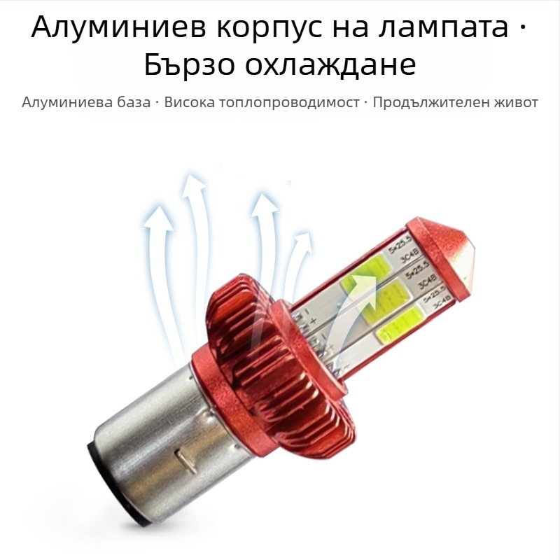 LED фар за мотоциклет със алуминиево тяло, шестоъгълен прожектор с леща, 9–85V, 12W, висока защита