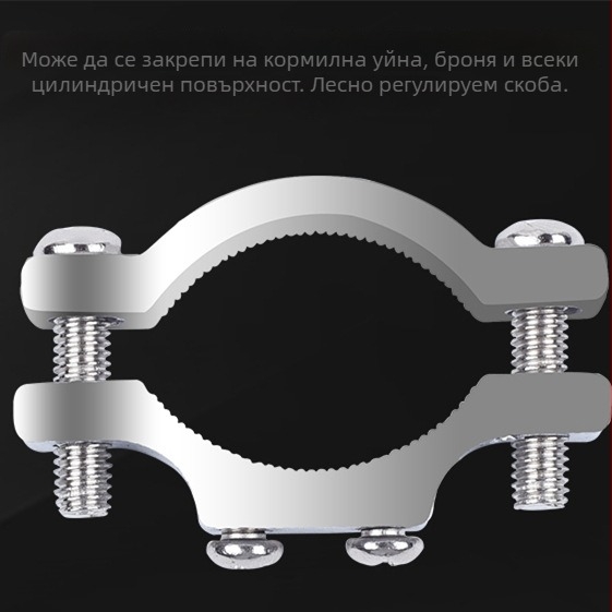 LED прожектор за мотоциклет, алуминиево тяло, вход 12-80V, IP65 водоустойчив, 3030 LED (2W), светлинен поток 110 lm
