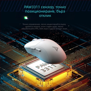 Titanium TSG809 Безжична гейминг мишка с Bluetooth двойен режим (2.4G + Bluetooth), вградена презареждаща се батерия, DPI 10000, 7 бутона, USB интерфейс