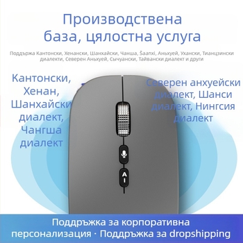 Безжична оптична мишка Bluetooth и 2,4G, 1600 DPI, 5 бутона, обхват до 10 м