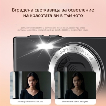 Компактна цифрова камера C6a, CMOSS сензор 1/1.8-инчов, 24 МР+, 2.8-инчов LCD, 18x дигитален зум, перископна леща