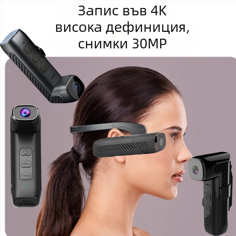Спортна камера за глава с Wi-Fi, CMOS сензор, 1080p резолюция, двойна стабилизация, MicroSD карта