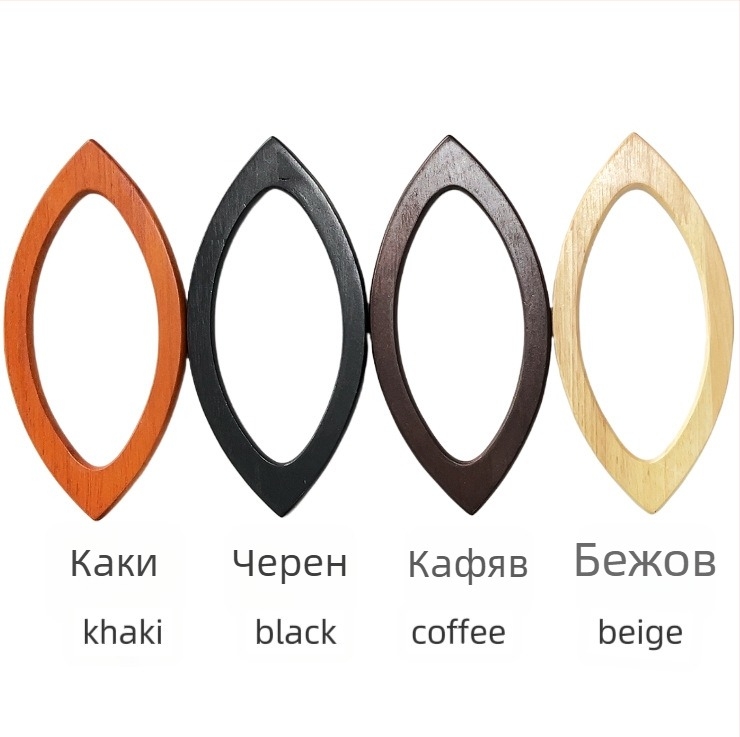 Дървена дръжка за чанта | дишаща конструкция; подходяща за чанти, дамски чанти и аксесоари за платнени чанти | Пролет 2025