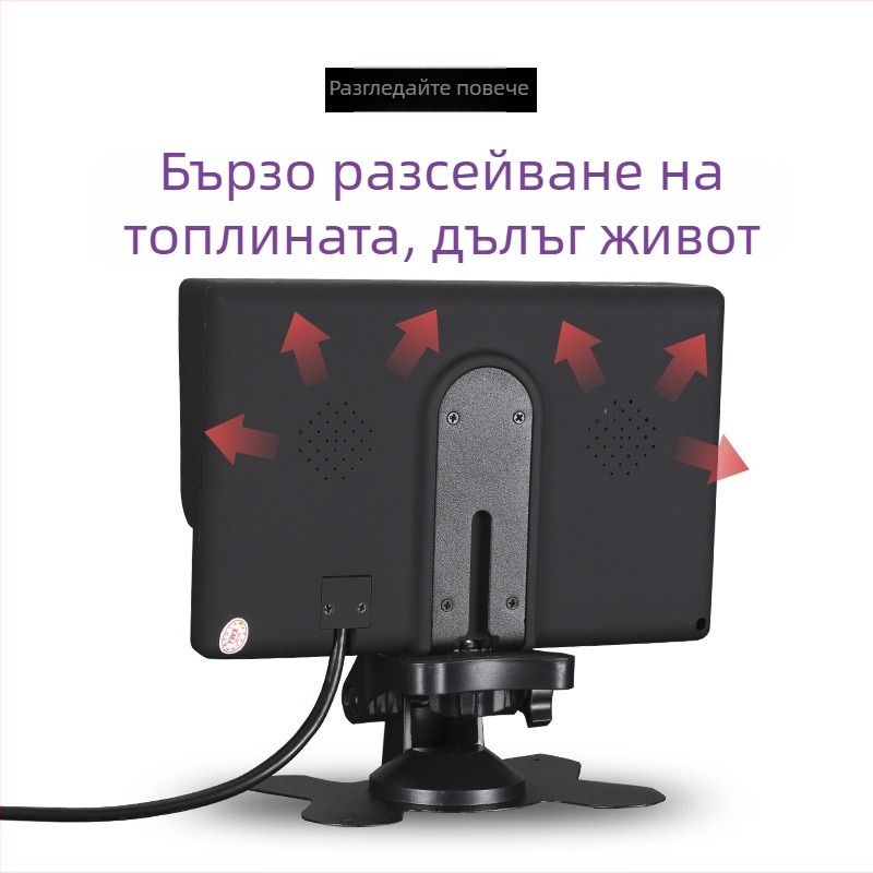 Автомобилен LCD дисплей 7-инчов, резолюция 1024x600, вход CVBS/720P/1080P, модел 728AHD