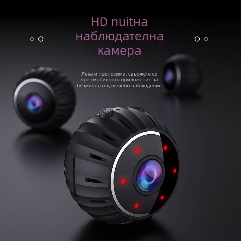 Безжична Wi‑Fi камера с нощно виждане, модел X10, резолюция 720p/1080p, дистанционно наблюдение, живот на батерията 50–60 мин