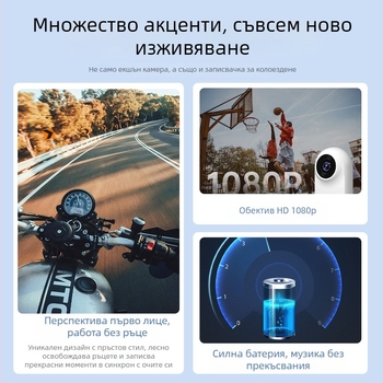 WiFi мини камера за пръст, 2MP, ABS корпус, модел A100+, видеорекордер за мотоциклети и домашни любимци