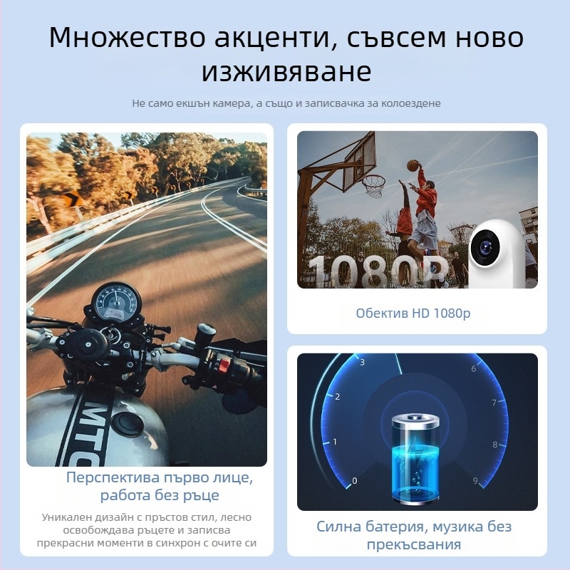 WiFi мини камера за пръст, 2MP, ABS корпус, модел A100+, видеорекордер за мотоциклети и домашни любимци