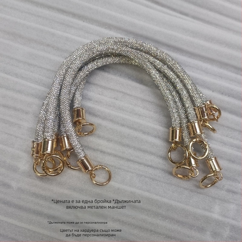 Hiro Mori диамантена телефонна верига с разглобяема дръжка от кръгла тръба, едноцветен аксесоар за намаляване на натоварването