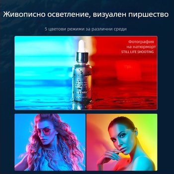 Suptig GoPro подводна LED лампа за гмуркане, водоустойчива със 5-режимна попълваща светлина