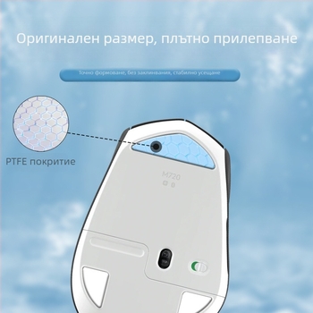 Стикер за крачетата на мишка Logitech M720 — Ice Edition, Arc Edge, Esports Гладко приплъзване, Изискано майсторство