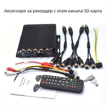 1080p автомобилен видеорегистратор със SD карта, 120° широк ъгъл, запис до 32 часа, поддръжка до 128 GB, монтаж под приборния панел