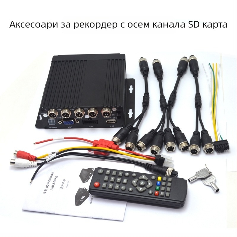 1080p автомобилен видеорегистратор със SD карта, 120° широк ъгъл, запис до 32 часа, поддръжка до 128 GB, монтаж под приборния панел