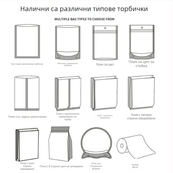 Хранителни чанти с алуминиево фолио, самостоятелно стоящи чанти със ZIP, осемстранично запечатване, за чай и кафе, композитен филм по поръчка
