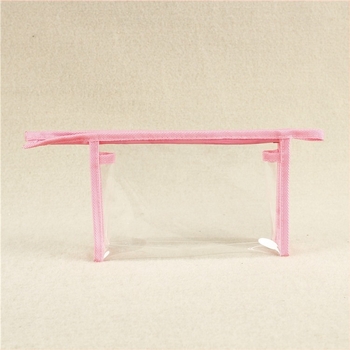 ПВЦ прозрачен торбичка с цип за козметика, персонализирано лого, композитен процес, съотношение 1:1 чист към рециклиран материал, марка Xin Ye