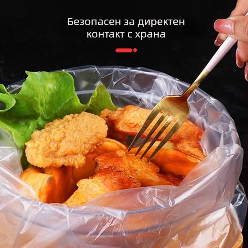 Полиетиленова торбичка, ултра тънка и напълно прозрачна за ежедневна употреба; марка Three sakuragi; продукт код Sauce bags; лиценз Guangdongxk16-204-11876