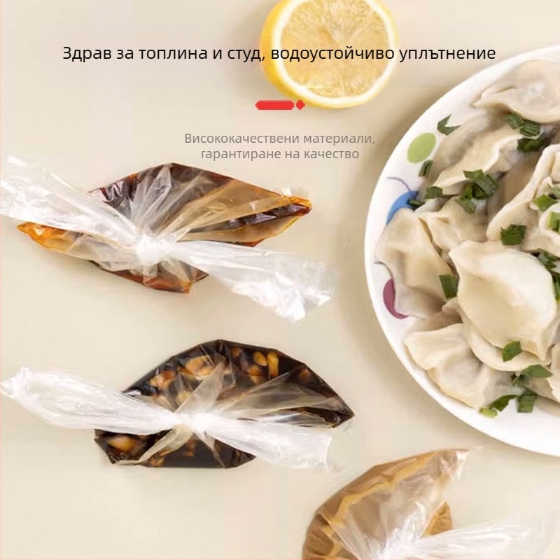 Полиетиленова торбичка, ултра тънка и напълно прозрачна за ежедневна употреба; марка Three sakuragi; продукт код Sauce bags; лиценз Guangdongxk16-204-11876